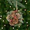 Mixed Foliage Frosted Pinecone and Berry Christmas Ball Ornament - 6"